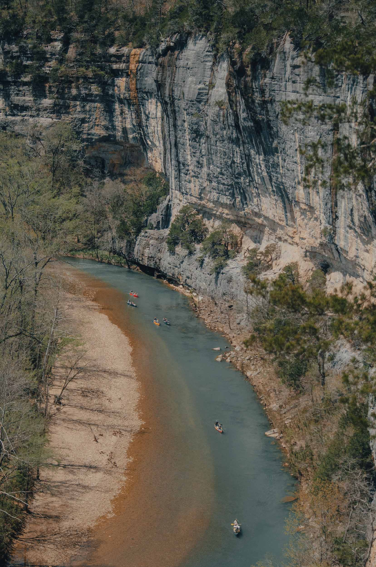 View of cliff and river section