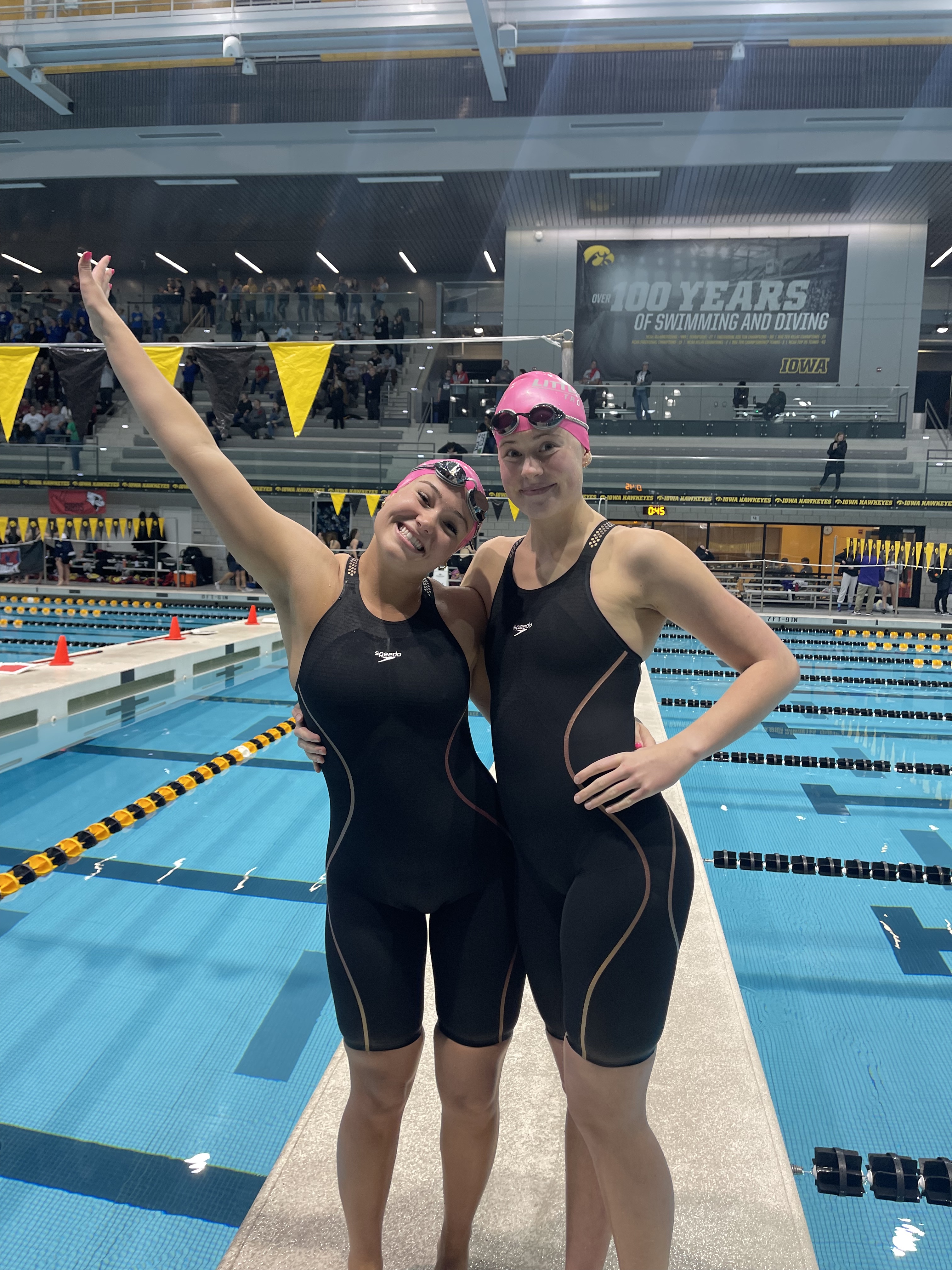 Caitlin and Lucy at the Iowa Pool.